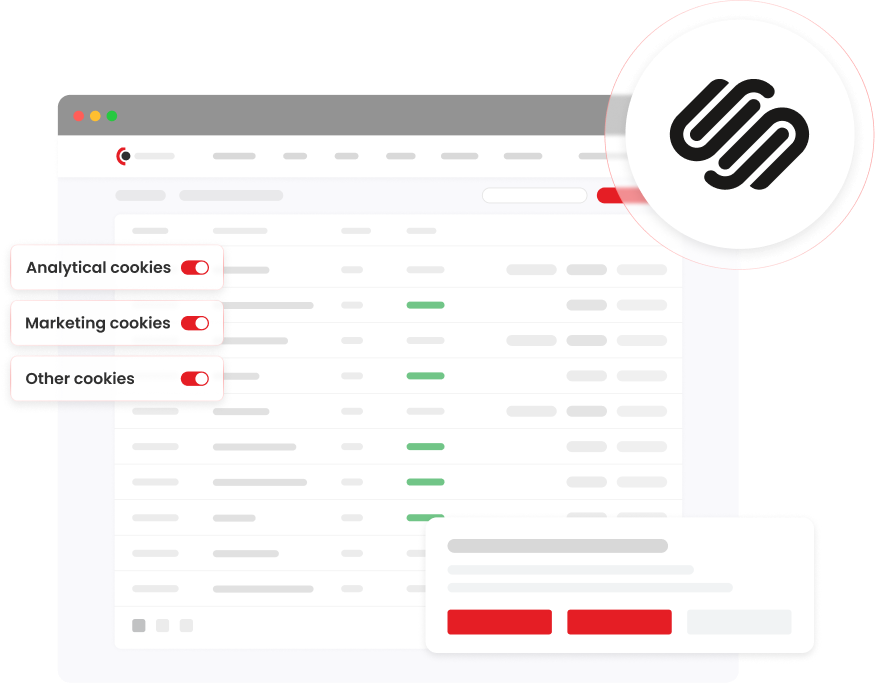 Mühelose Einhaltung der Vorschriften, speziell für Squarespace entwickelt