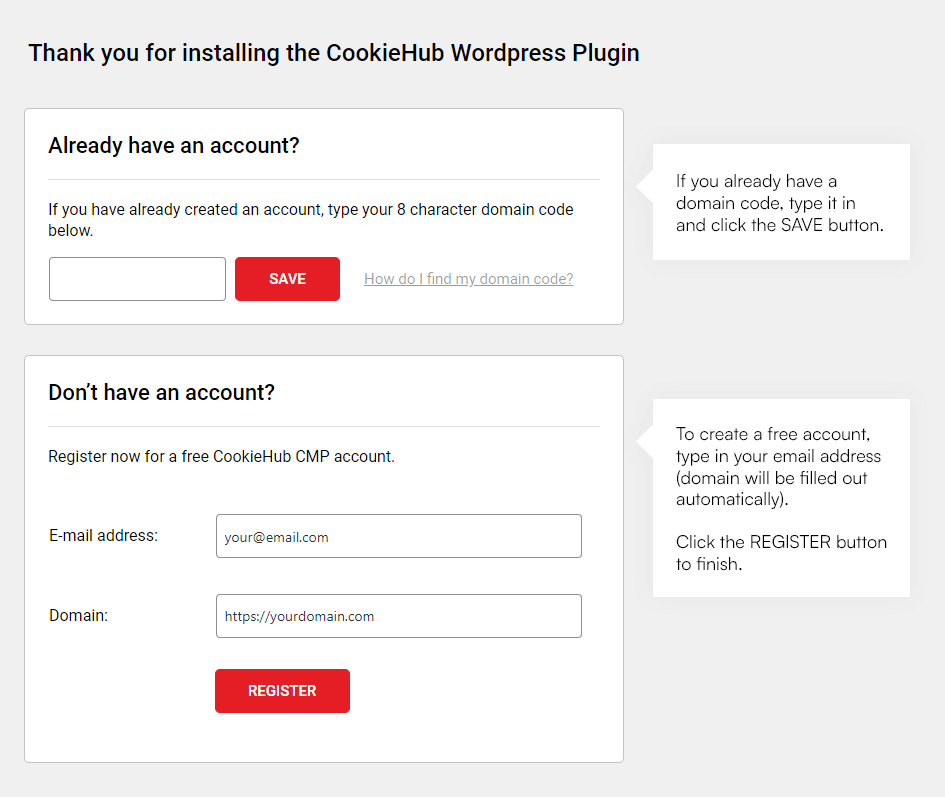 CookieHub WordPress plugin